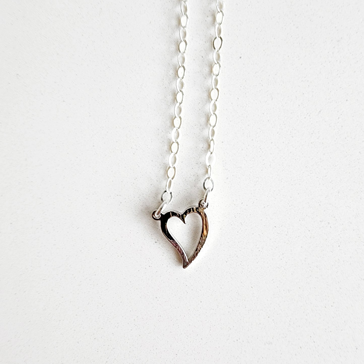 Dainty Heart Necklace in Gold and Silver