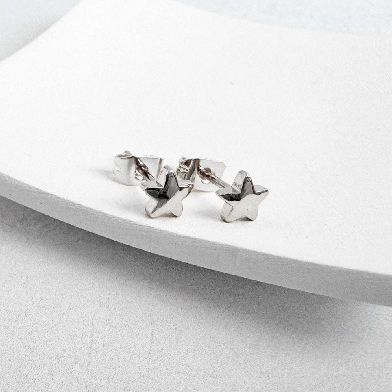 Star Stud Earrings in Silver
