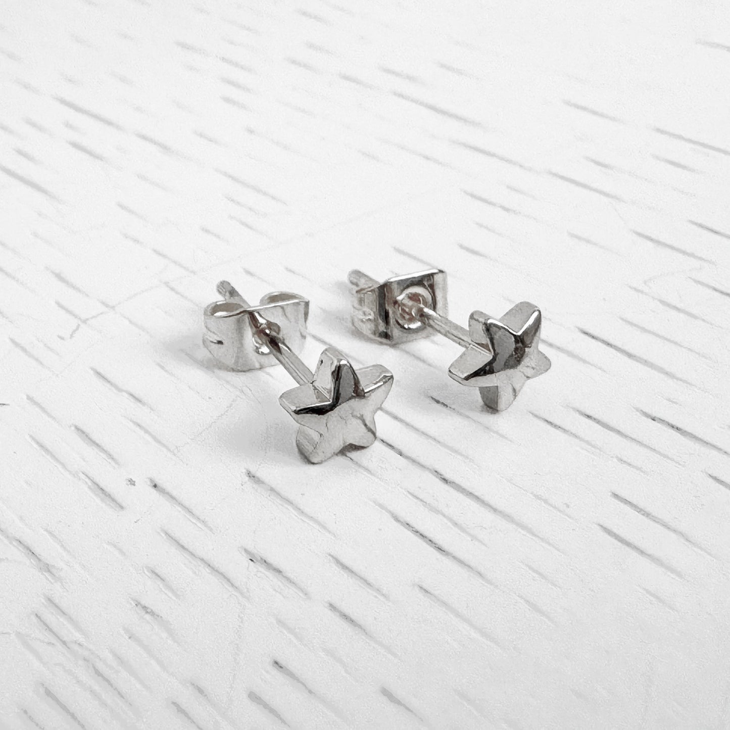 Star Stud Earrings in Silver