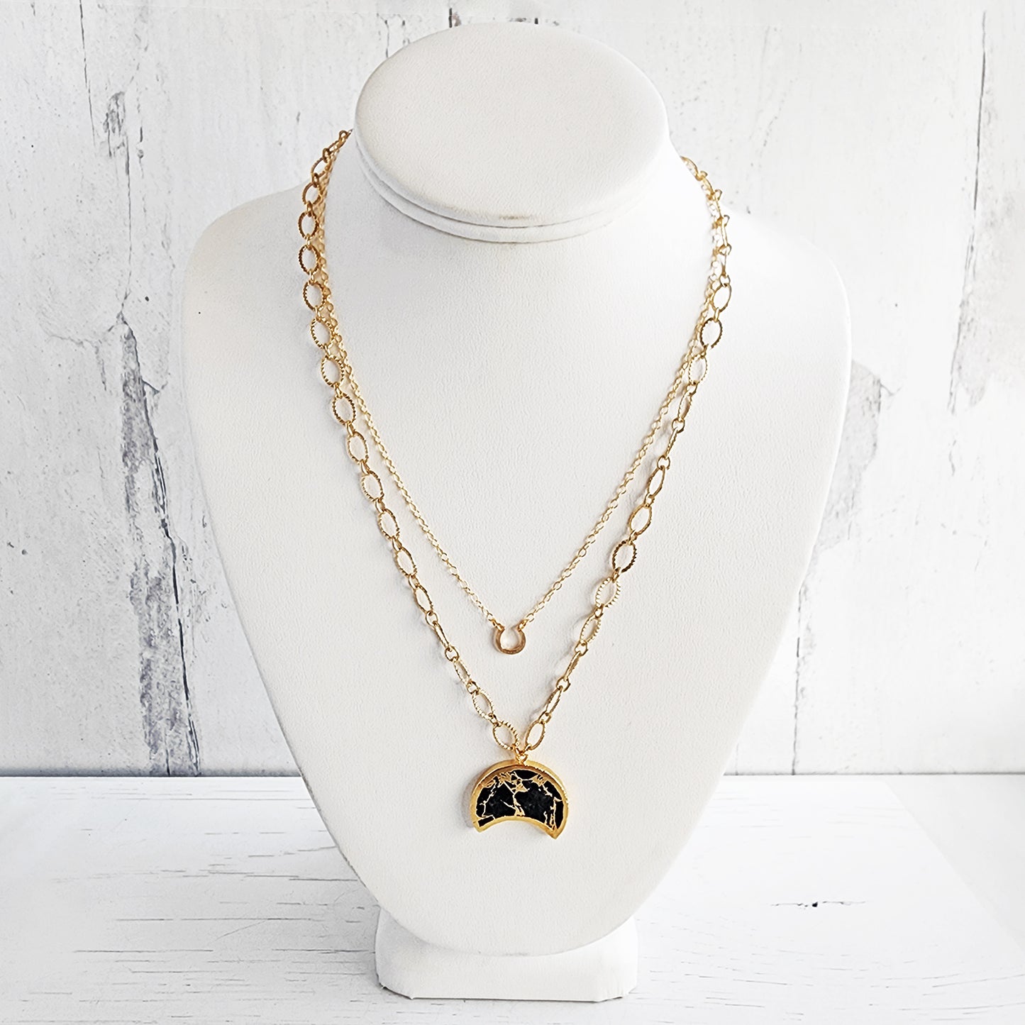 Tiny Horseshoe Charm Necklace in 14k Gold Filled