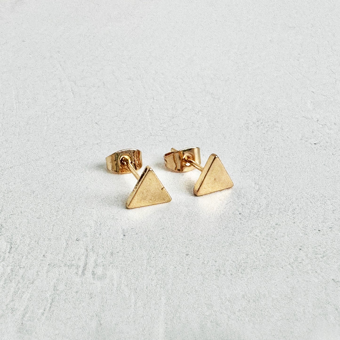 Triangle Stud Earrings in 18k Gold Plating