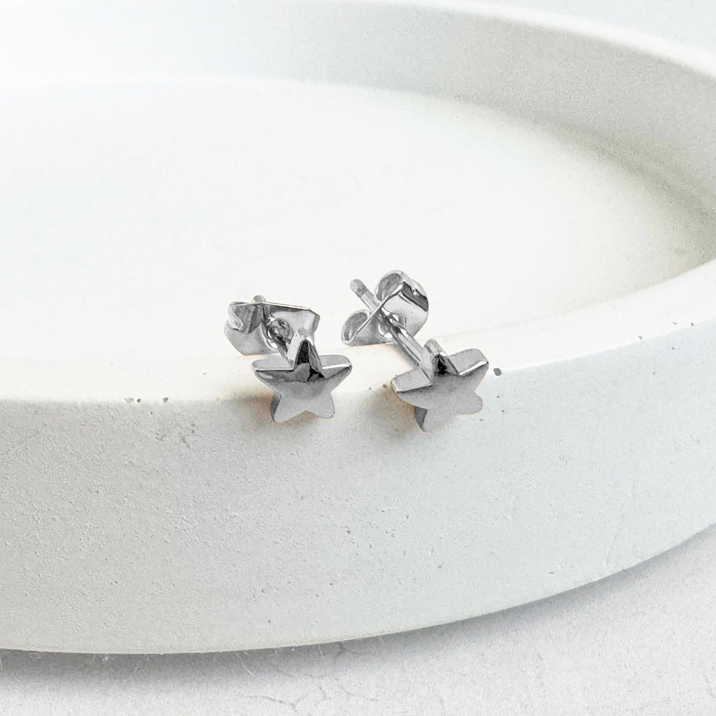 Star Stud Earrings in Silver