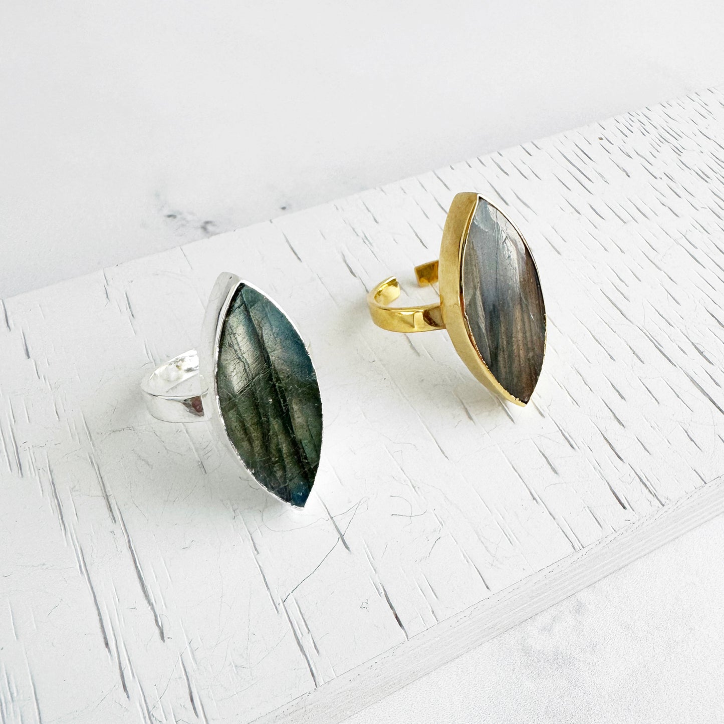 Marquise Statement Ring – Labradorite