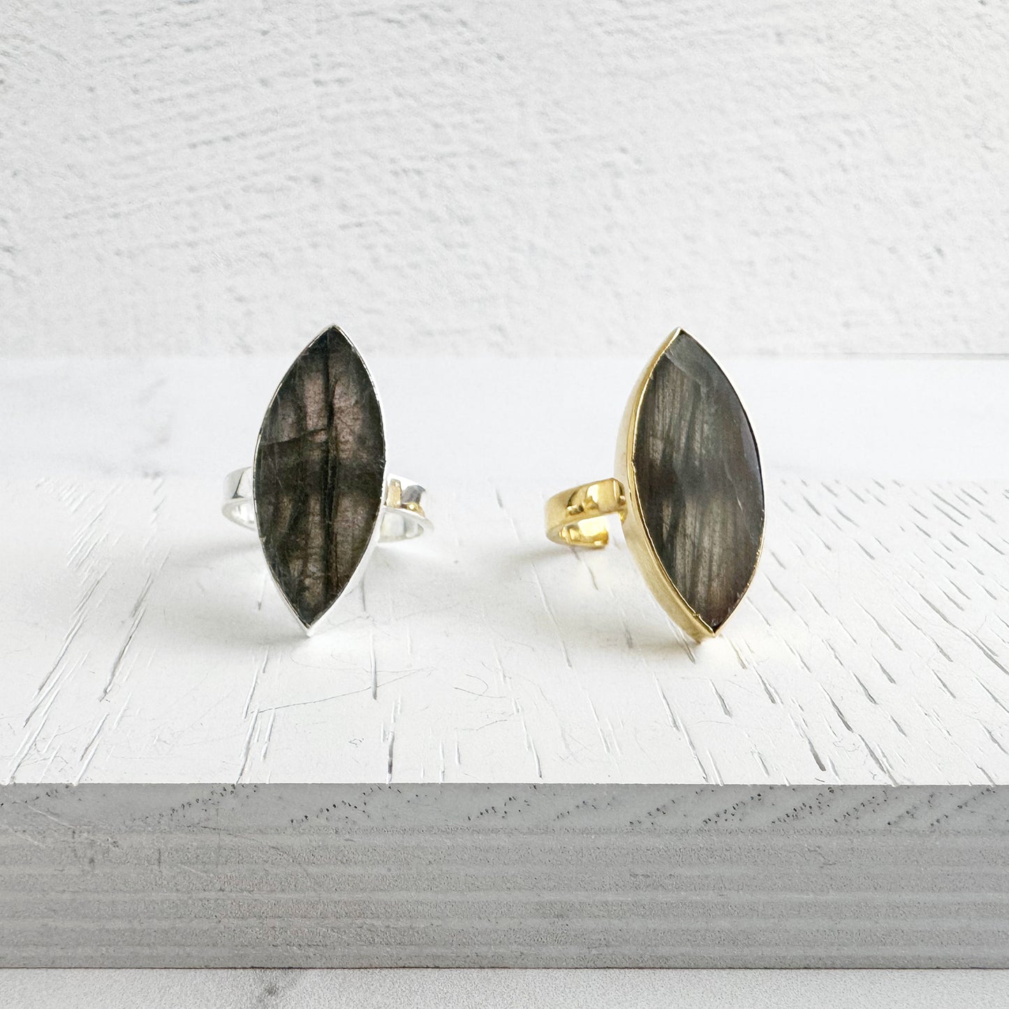 Marquise Statement Ring – Labradorite